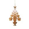 Golden Translucent Christmas Snowflake Pendant Crystal Prism Wreath Elk Deer Ornaments  Home