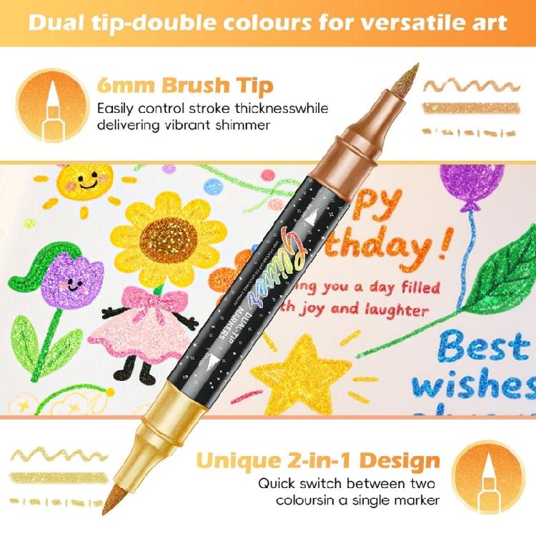 Aquarellpinselstifte mit Doppelspitze, flexible Marker, Künstlerstifte, Aquarellstifte für künstlerischen Ausdruck und Bastelprojekte