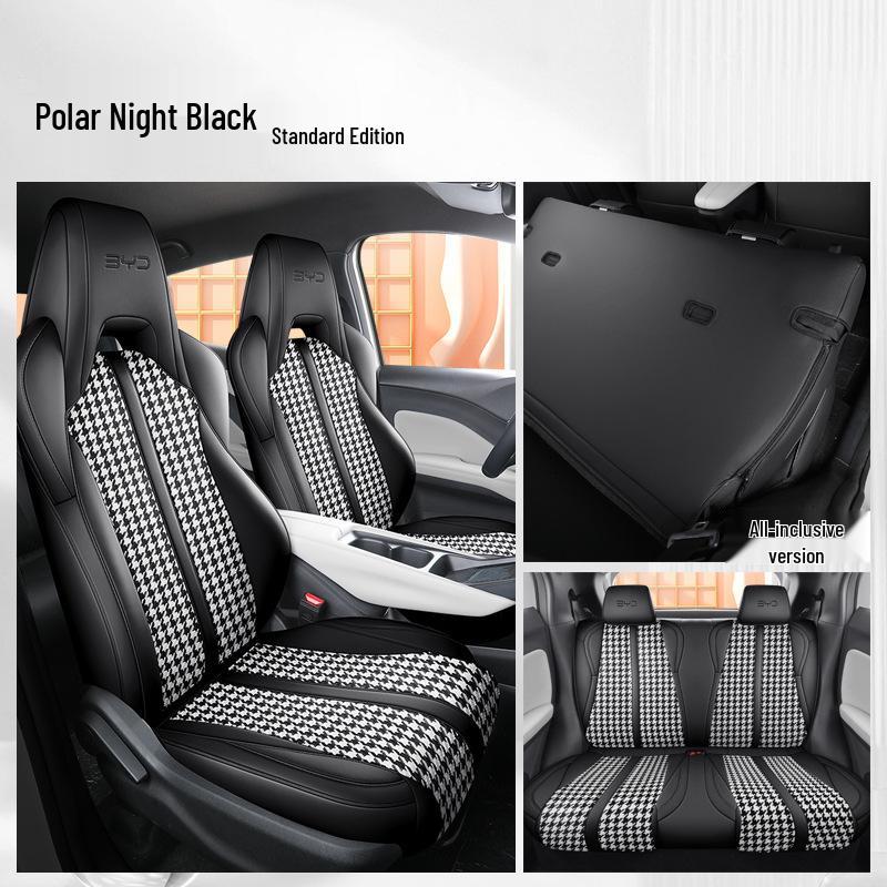 Custom Houndstooth Car Seat Cushions for BYD Seagull, 25-Year Design