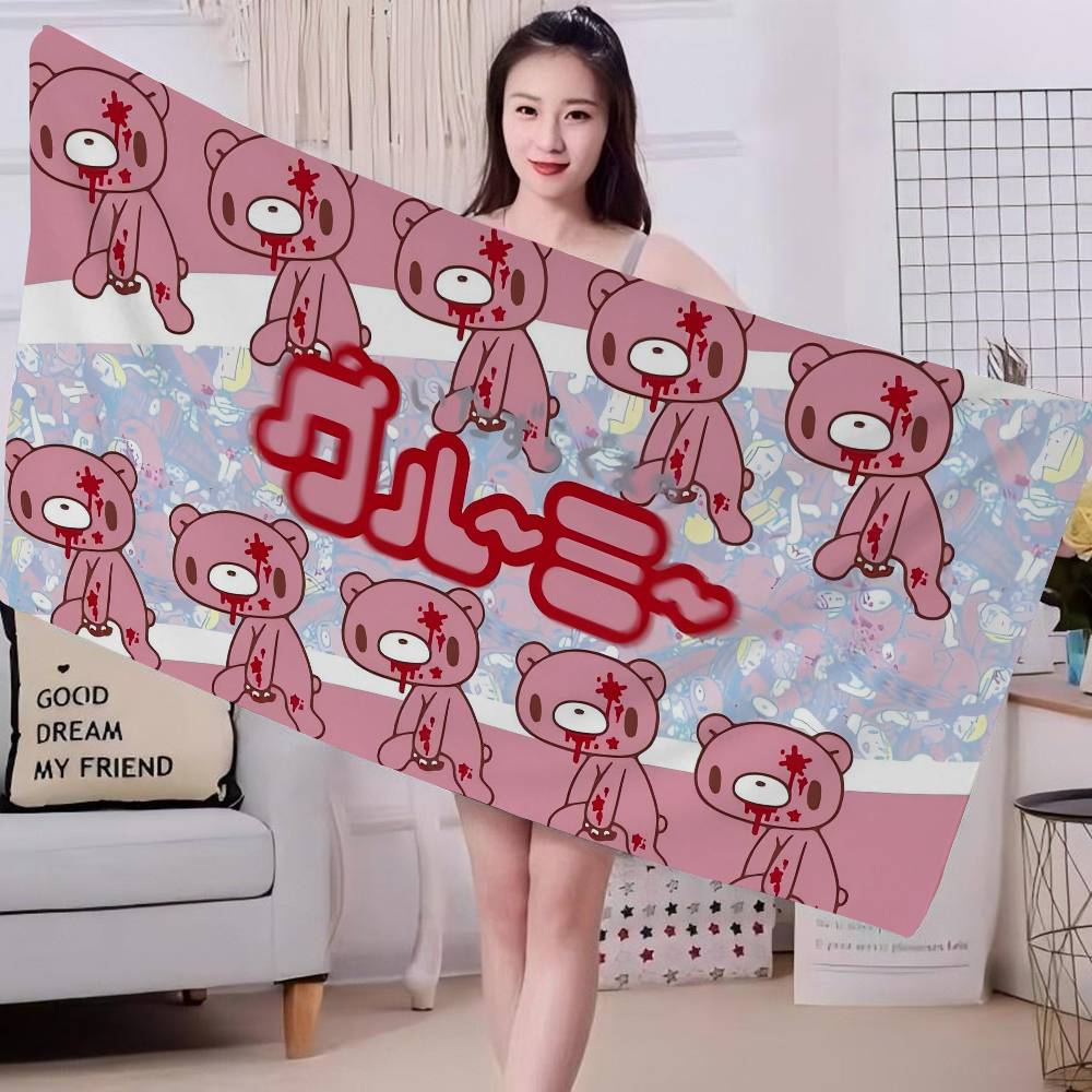 Cartoon G-gloomy Bear Großes Mikrofaser Strandtuch Schnelltrocknendes Handtuch Sandstrandtücher Poolhandtuch für Reise Schwimmbad Yoga