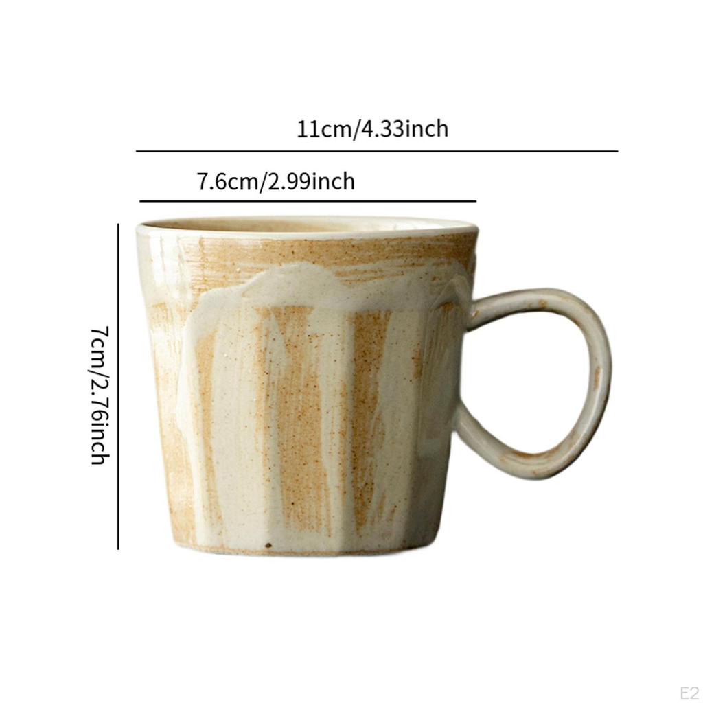 Coffee Mug Hand Cup Water Drinking Vintage Design Novelty Stoneware Espresso Milk for Home