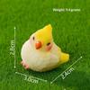 6Pcs Cute Cartoon Cockatiel Ornaments Horticultural Plant Animal Resin Handicraft Birds Models Diy Home Garden Decoration