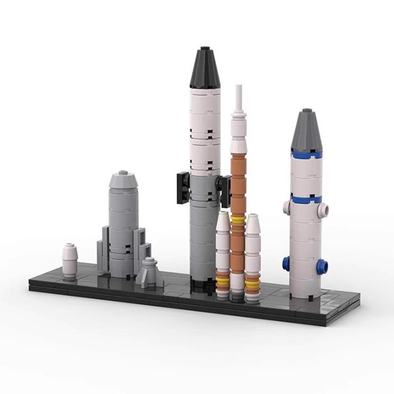 Compatible With Building Blocks MOC-83164 Mini Rocket Garden Building Blocks Space Novel Toy Set Ornaments