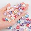 100 pièces 50 pièces 15 mm Fleurs colorées en ABS Perle d'imitation Matériau Perles libres Bouchons DIY Bracelets Colliers Fabrication de bijoux Fournitures