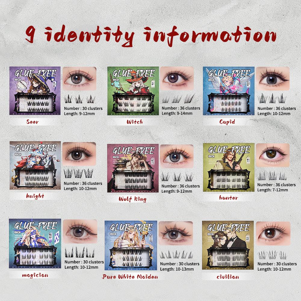 Natural Curling Pre-Glued Eyelashes Soft&Lightweight Various Styles Fluffy Self Adhesive Lash