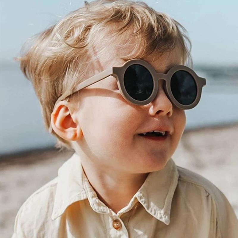 2-8 Years Kids Cute Round Sunglasses for Baby Girls Boys Children Sun Glasses Outdoors UV400 Protection Candy Color De Sol Gafas