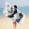 1PC Cute Panda Quick-Dry Microfiber Bath Towel Soft Absorbent Compact Ideal for Swimming Travel Everyday Use Beach Accessories