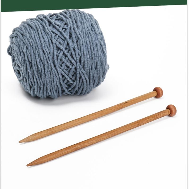 10Pairs Wood Single Ended Knitting Needle Single Pointed Head Knitting Needle for Sweater Sock Scarf Crochet Yarn Tool