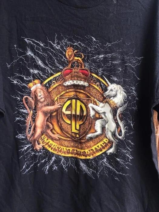 90s EMERSON LAKE PALMER progressive rock art rock T-shirt L