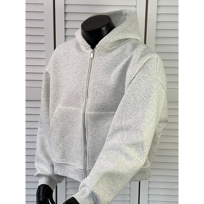 2026 Herr 3D Ryggsäck Cardigan Huvtröja - Vår/Höst Casual Kort Jacka