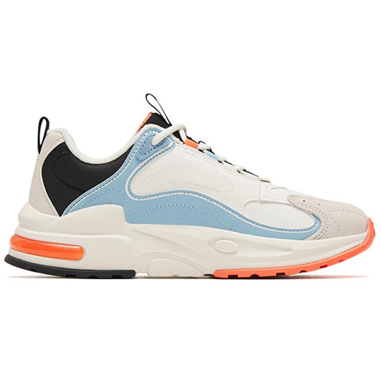 New ANTA Millennium 5.0 Casual Shoes Women's Low Top Ivory White/Black/Waterfall Blue/Mud Gray 122248890-7