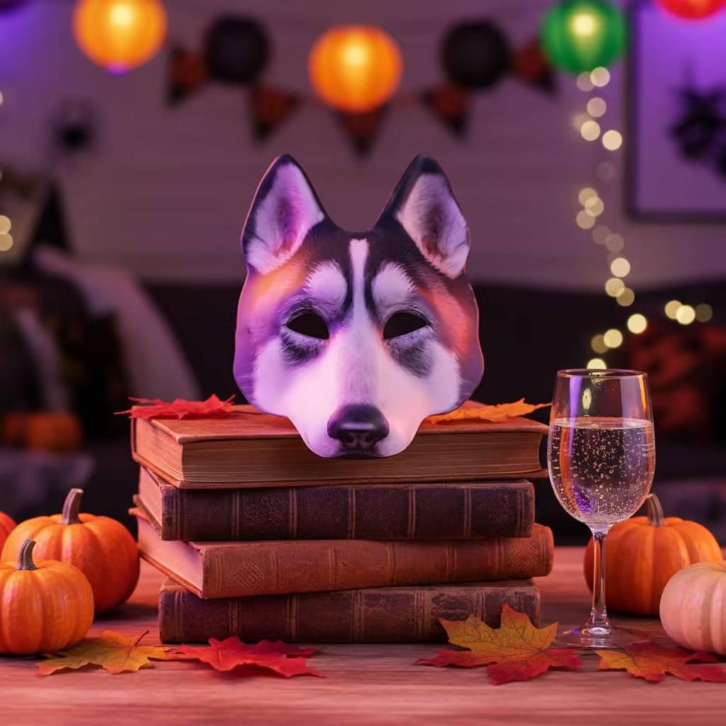 Husky Mask Lightweight Dog Comfortable for Carnival, Dress-up Play