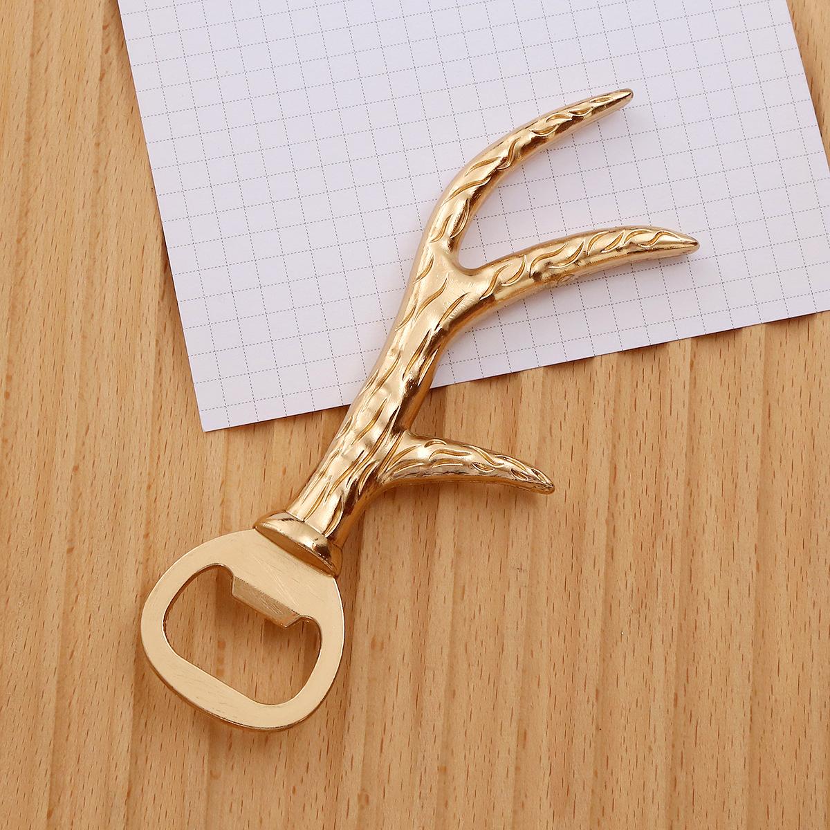 

Antler Type Bottle Opener Christmas Creative Wine Opener Beautiful for Opening Wine Bottle Home Decoration золотистый