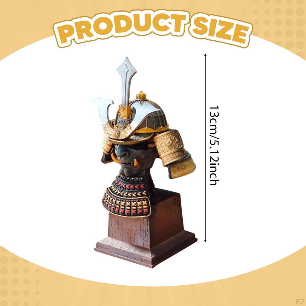 Mini Casco da Samurai Statua Creativa da Collezione Decorativa