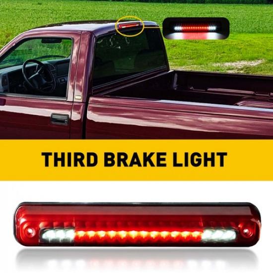 For 1988-98 Chevy Silverado GMC Red Sierra White LED 3rd Brake Light Cargo Lamp