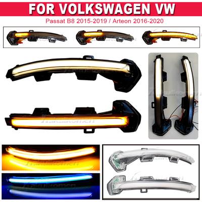 Dynamic Blinker LED Turn Signal For VW Passat B8 Variant Arteon Light Mirror Blue/Yellow/White 2015 2016 2017 2018