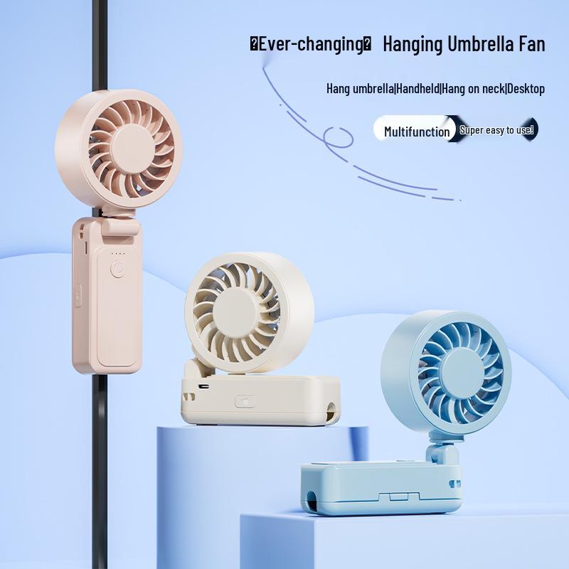 Portable Multi-Speed Clip-On & Neck-Hanging Fan: Strong, Quiet, Rotating, Foldable for Desktop Use
