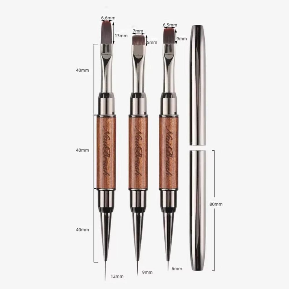 Professioneller doppelseitiger Nagelkleber Phototherapie-Stift Acryl-Nagelkunst-Liner-Pinsel UV-Gel-Pinsel Malstift Verlängerungsgel