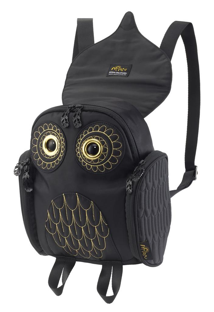 MORN CREATIONS Owl Classic Backpack, Women's, Black