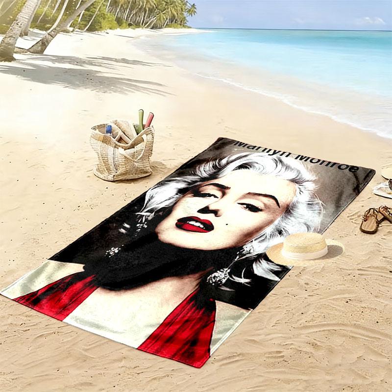 Asciugamano da Spiaggia con Stampa di Marilyn Monroe, Asciugamano Grande Morbido ad Asciugatura Rapida per Spiaggia Campeggio Nuoto
