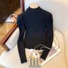 Autumn and Winter Sexy Lace V-neck Knitted Sweater for Women Fashion Slim Fit Base Pullovers Sweaters Women Elegant Solid Casual Knitwear Jumper 25567