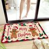 Cartoon Gingerbread Man Rug Soft and Slip-resistant Kitchen Floor Mat Entry Door Mat Merry Christmas Home Decoration