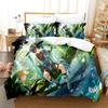 New Anime Genshin Impact Bedding Set Duvet Cover Pillowcase for Children Adults 2/3piece Set Single/Double/Queen Large Size Gift