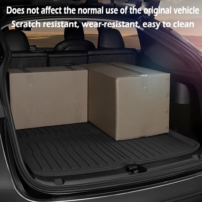 For Tesla Model Y Juniper 2025 Rear Trunk Mats Full Coverage Trunk Cover Seat Backrest Protective Pad Cargo Liner Anti Dirty Mat