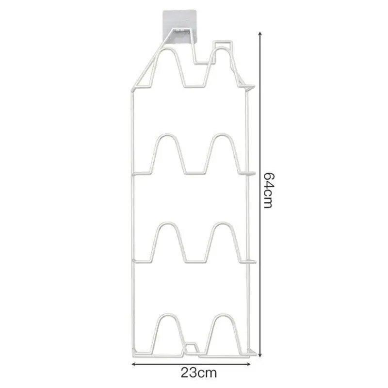Porte-pantoufles de salle de bain auto-adhésif sans poinçon, support mural pour serviettes, gain de place, porte murale de toilette, étagère de rangement pour chaussures de maison