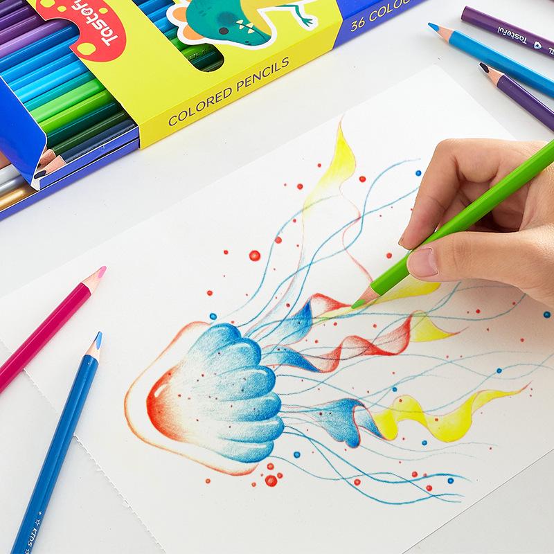 Set di Matite Colorate Multicolore a Base d'Olio per Bambini – Ideale per la Scuola e l'Arte dei Graffiti