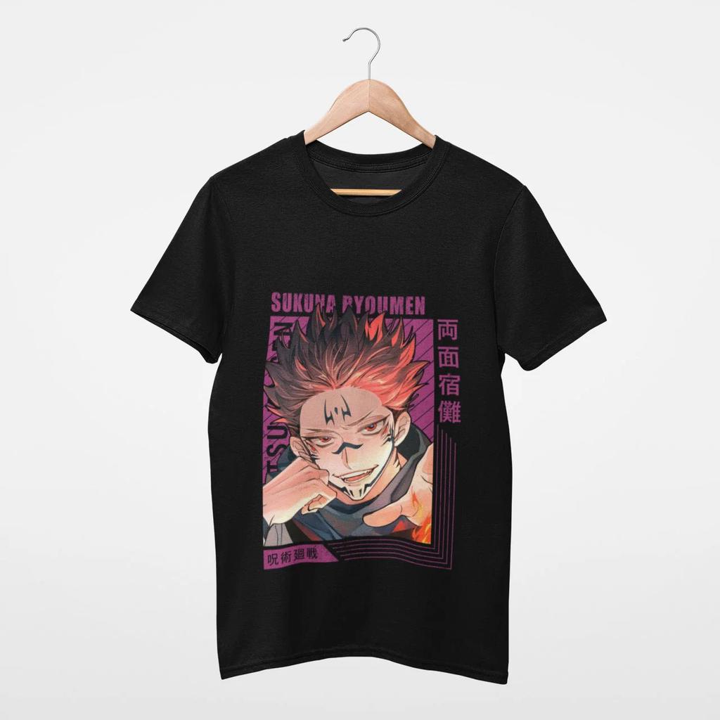 Jujutsu Kaisen Yuji Itadori Graphic TShirt 100Cotton Oversized Shirt unisex Y2k anime clothes Unisex Short Sleeve ONeck Fashion
