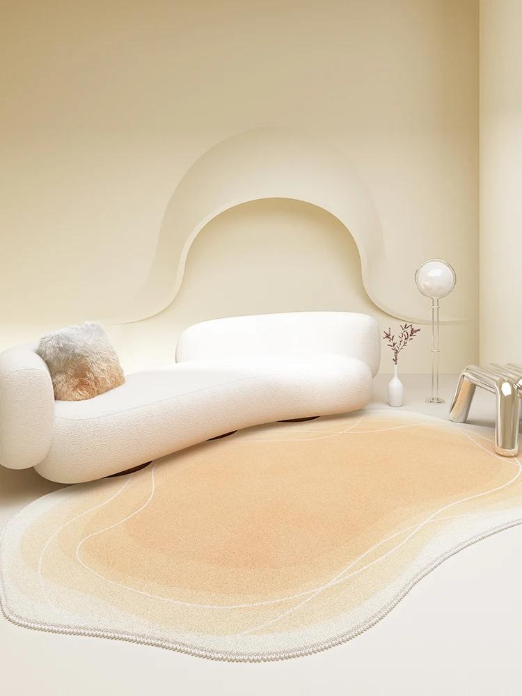 

VIKAMA Simple Lines Gradient Color Imitation Cashmere Soft Non-Slip Easy To Take Care Of Living Room Bedroom Carpet Home Decor 40x120cm 16x47inch