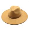 Cappello Jazz in Lana Stile Britannico per Uomo e Donna Cappello a Tesa Larga Cappello Classico in Lana Tesa 9,5 Cm