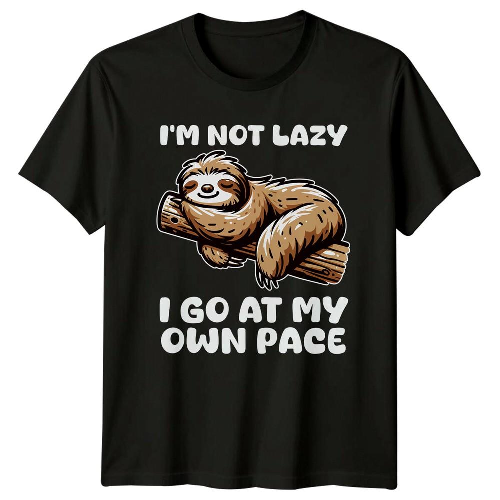 Fauler Faultier Ich bin nicht faul Ich gehe in meinem eigenen Tempo Wortspiel Grafik T-Shirt