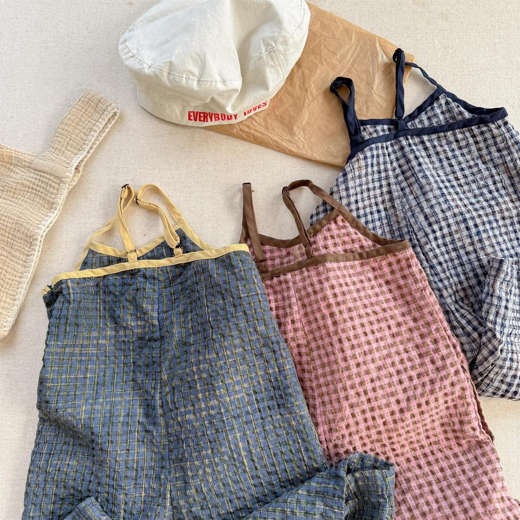 Children's Clothing, Girls' Summer Clothes, Camisole Jumpsuit, Summer Jumpsuit, Wide Leg Cropped Pants
