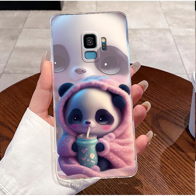 Hülle Für Samsung s9 Klar Luxus Niedlich Liebeshase Lustig TPU Weiches Silikon Rückseite Abdeckung Samsung S9+ / S9 Plus Schutzhülle
