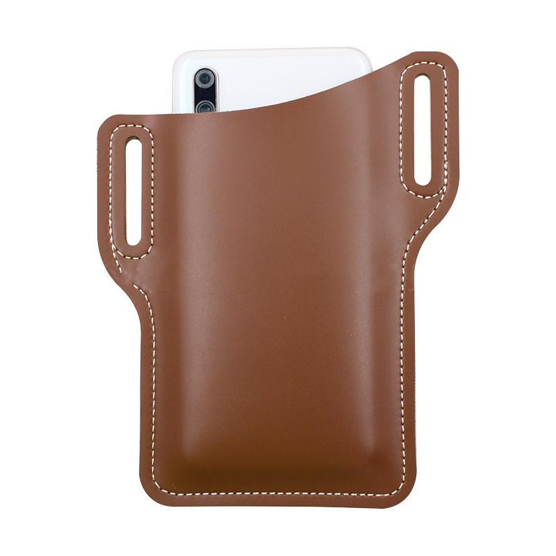 Waist-Hanging Leather Mobile Phone Pocket, Outdoor Anti-Lost Waist-Hanging Mobile Phone Protective Cover