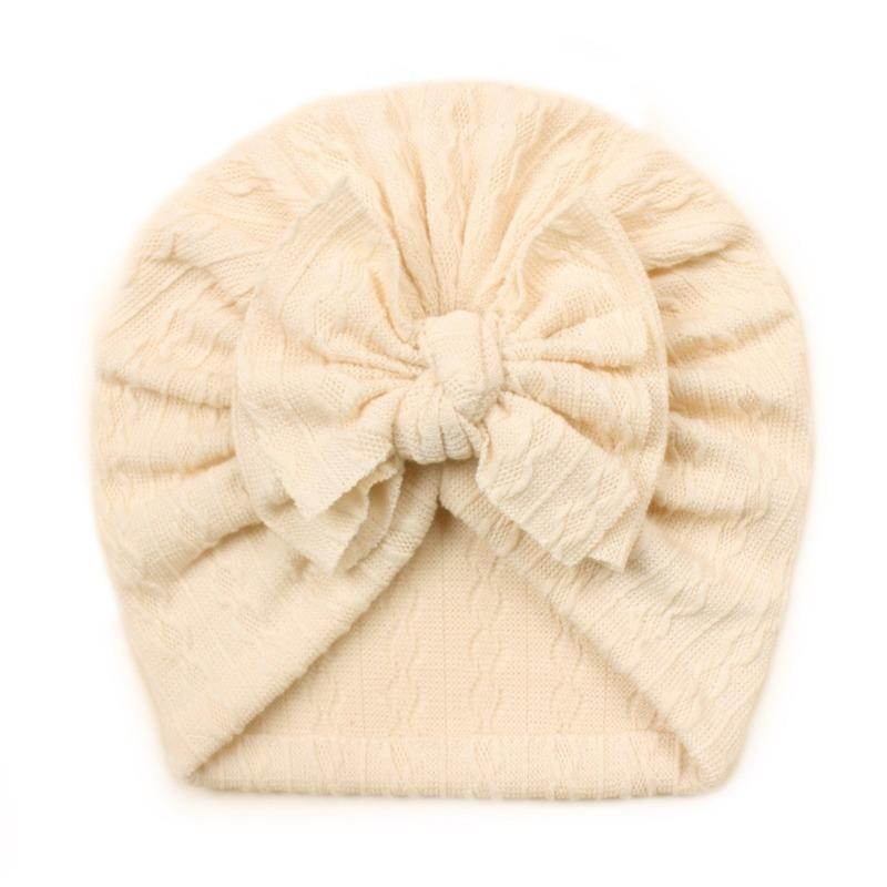 New Baby Jacquard Hat, Cute Boneless Fetal Hat for Infants and Toddlers, Cute Bow Hat for Children