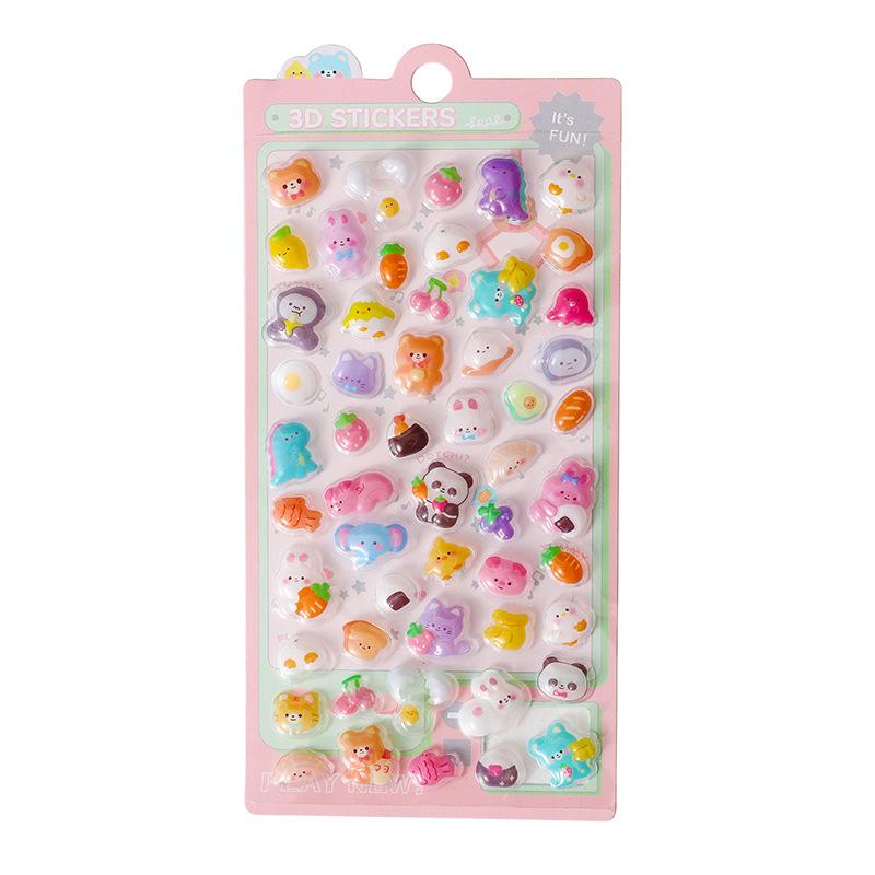 Non-Toxic Japanese Cartoon 3D Hollow Relief Diy Planner Decorative Stickers For Children Water Cups And Phone Cases