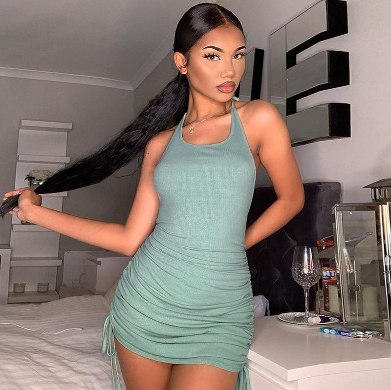 Buy Summer Sexy Lace-up Bowknot Halter 