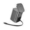 GaN 90W 6-in-1 Faltbares Magnetisches Kabelloses Ladegerät mit Typ-C USB-A und HDMI-Anschlüssen und PD 65W Einziehbarem Ladekabel