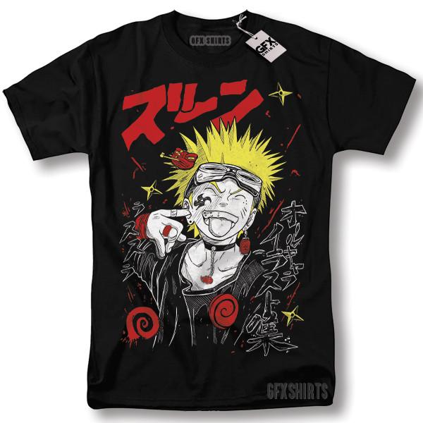 Naruto Shippuden Shirt Itachi Kakashi Anime Manga Cosplay Graphic T-shirt L