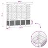 Raised Garden Bed with Trellis and Hanging Roof Black 204 x 40 x 141 cm PP