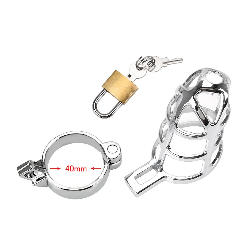 Penis Cock Ring Sleeve Lock Sex Toys for Men 40/45/50mm Sex Products Male Chastity Device Metal Cock Cage Lockable Chastity