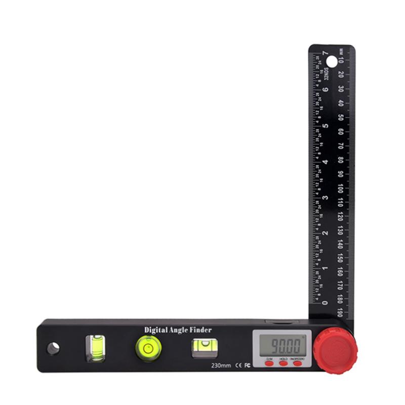 4 In 1 Digital Display Angle Ruler Woodworking Tool w/ Spirit Level Square Ruler