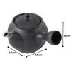 Tokoname ware teapot, Horyu design, smoked finish, 360ml, ceramic mesh, for Gyokuro and Kabusecha teas, made in Japan, boxed. TK038