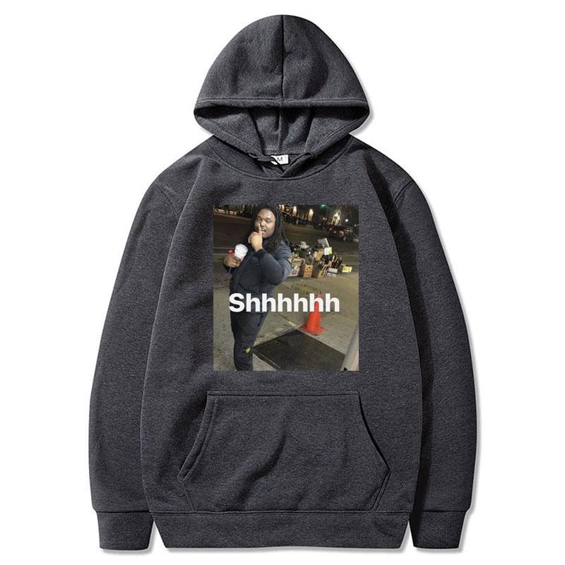 Lucki Shhhhh Funny Meme Print Hoodie Men Women Oversized Popular Sweatshirt Oversized Casual Fleece Warm Long Sleeve