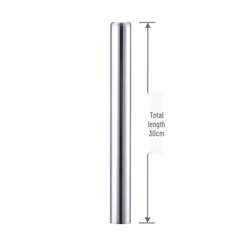 LANGZHIWEN Fine Thread Thickened Stainless Steel Basin Drain Extension Pipe