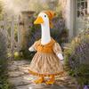 Jijijing Thanksgiving Porch Goose Outfit, Autumn Dress with Head Scarf for 23 Inch Statue, Outdoor Garden Yard Decor