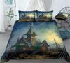 Haunted House Duvet Cover Set For Teens Queen Lightweight Down Quilt Covers  Room Decor 2 Pillowcases 1 Duvet Cover No Comforter